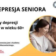 Młoda kobieta pociesza starszą, która doświadcza objawów depresji. Program wspiera seniorów.