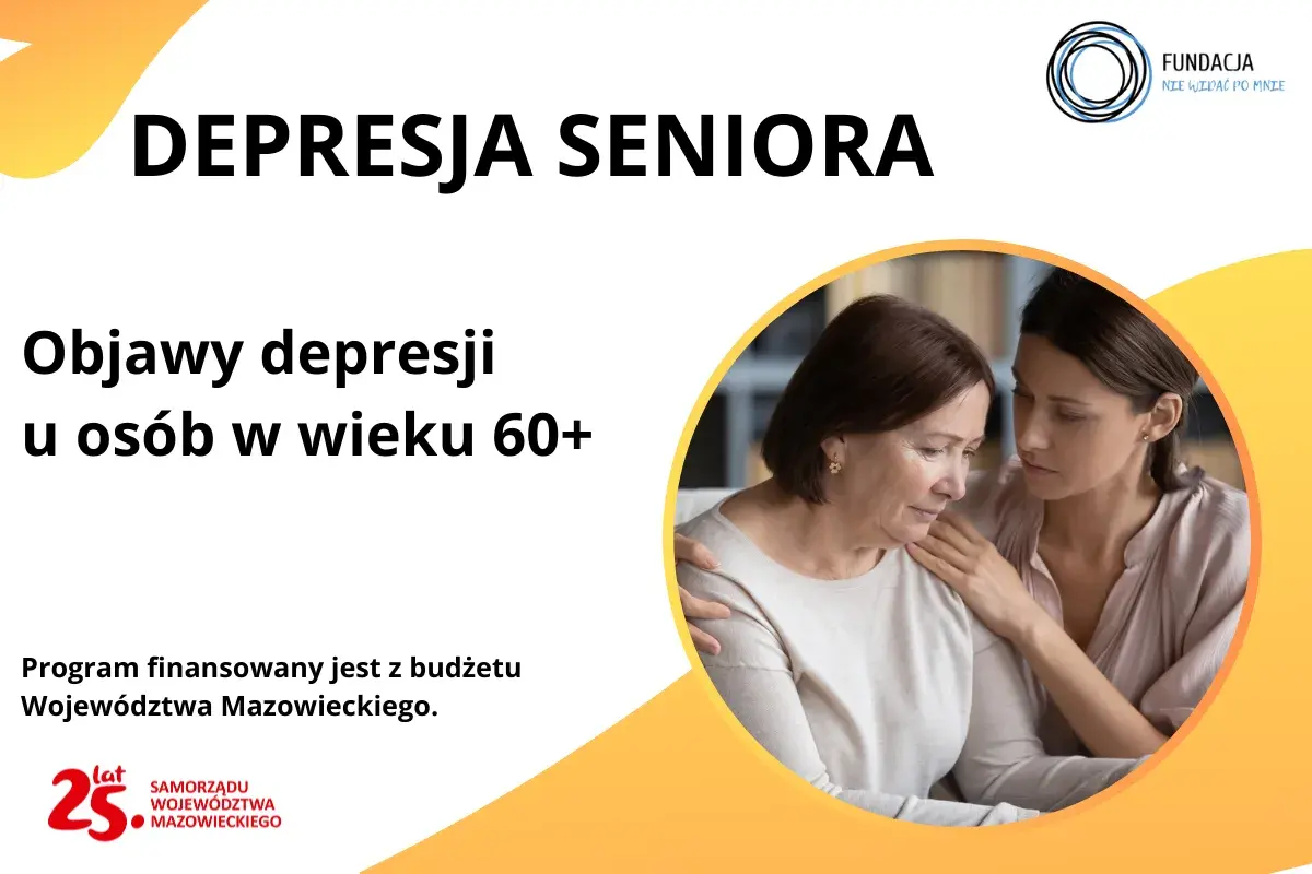 Młoda kobieta pociesza starszą, która doświadcza objawów depresji. Program wspiera seniorów.
