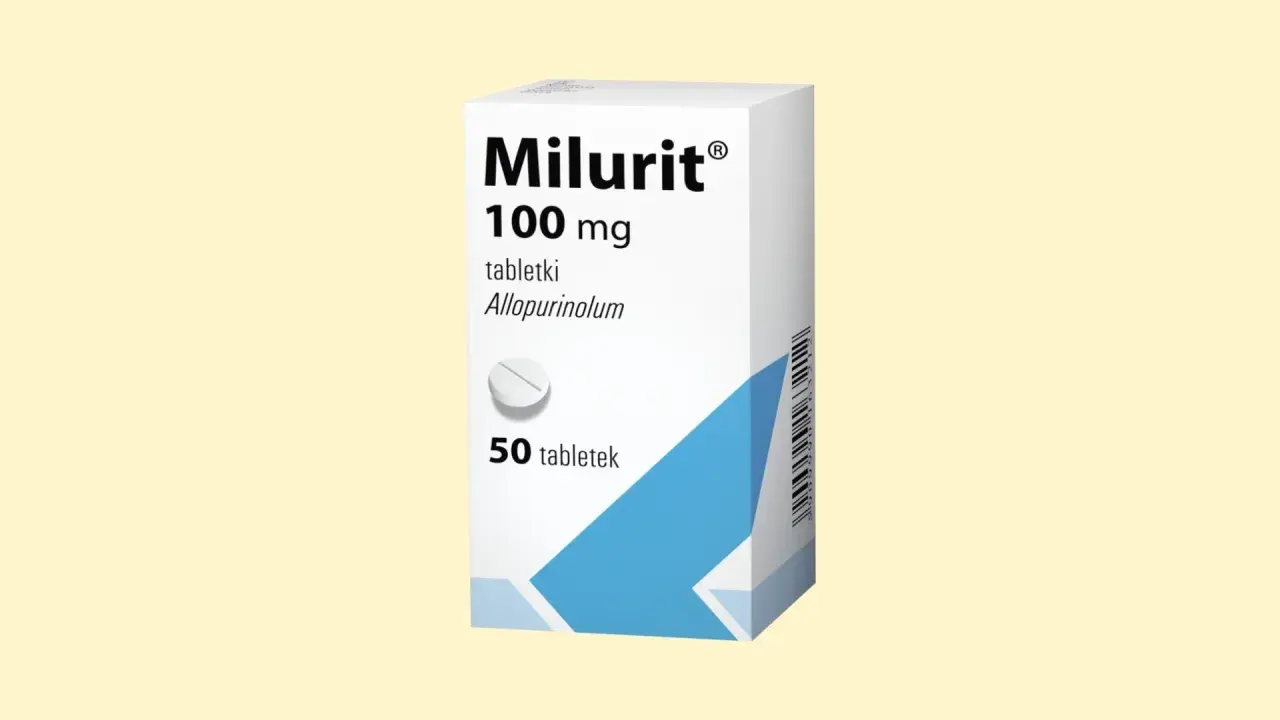 Opakowanie leku Milurit 100 mg, zawierające 50 tabletek z allopurynolem.